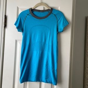 Lululemon Run Swiftly Short Sleeve Snorkel Blue